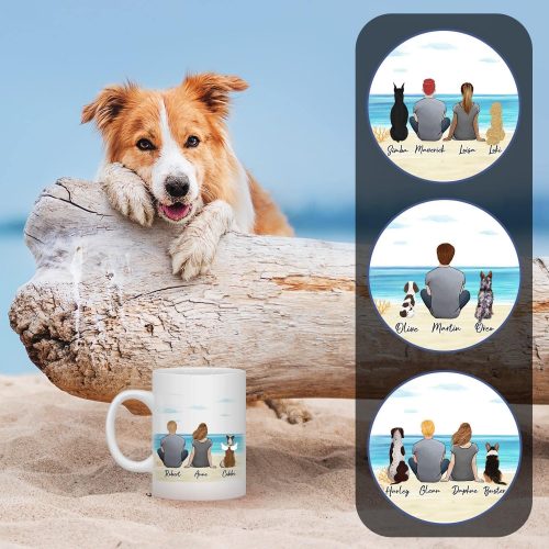 beach sand custom printed pet and owner coffee mug alpha paw 2