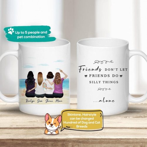 beach sand personalized best friend sister coffee mug alpha paw 3