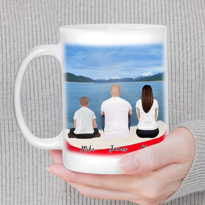 boat personalized family coffee mug alpha paw