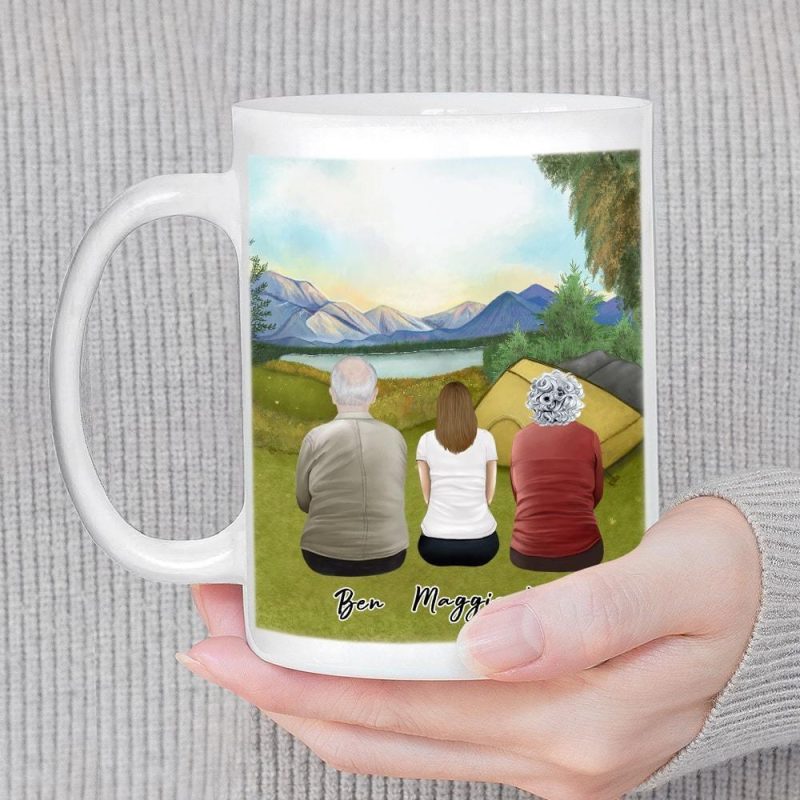 camping personalized family coffee mug alpha paw