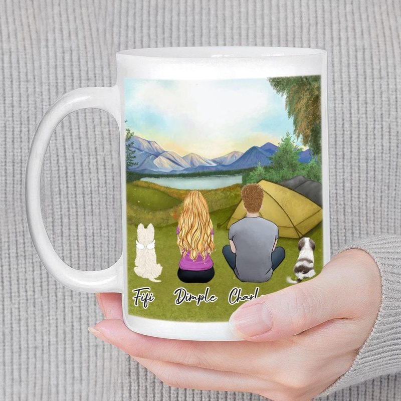 camping personalized pet and owner coffee mug alpha paw 1