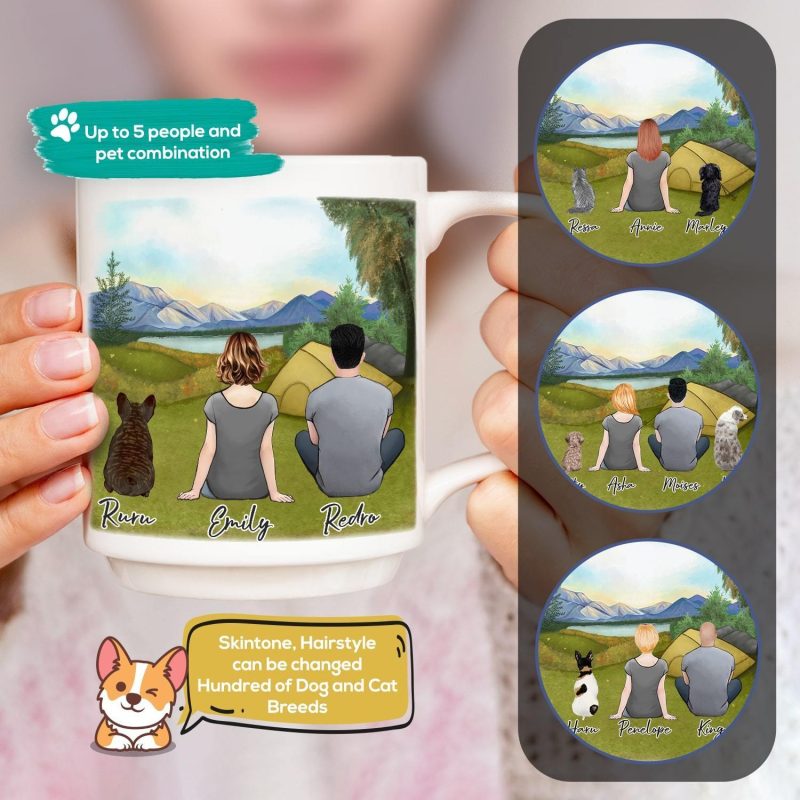 camping personalized pet and owner coffee mug alpha paw 2