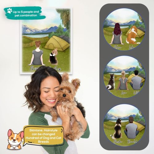 camping personalized pet and owner wrapped canvas alpha paw 2