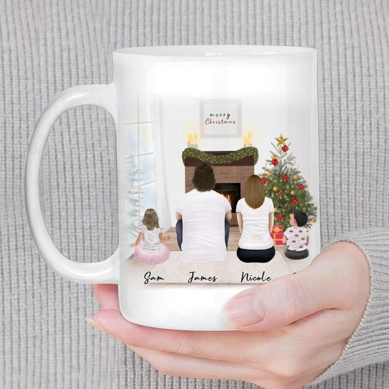 christmas scene personalized family coffee mug alpha paw