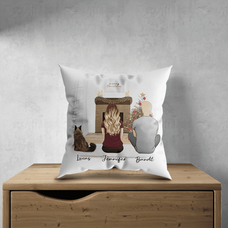 christmas scene personalized pet and owner pillow alpha paw 1