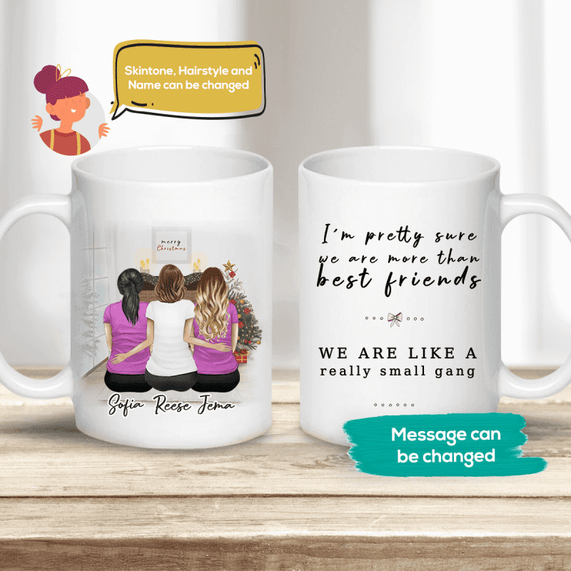 christmas scene personalized sister best friend coffee mug alpha paw 2