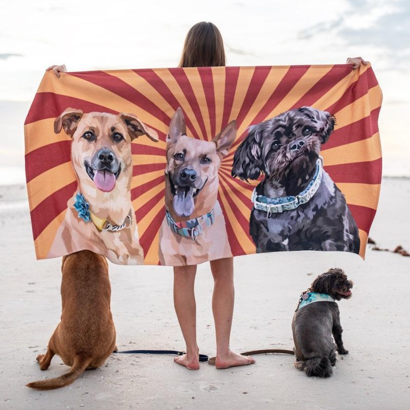 custom beach towel alpha paw 1