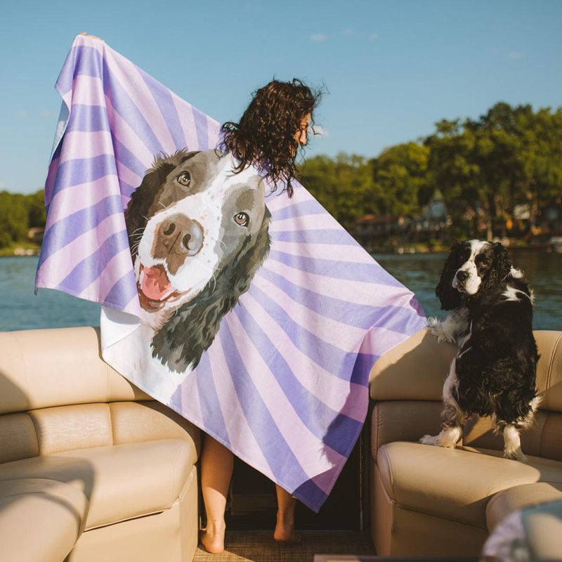 custom beach towel alpha paw 2