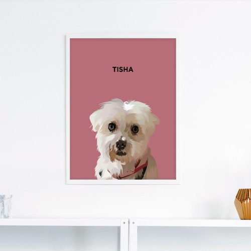 custom modern pet portrait alpha paw 5