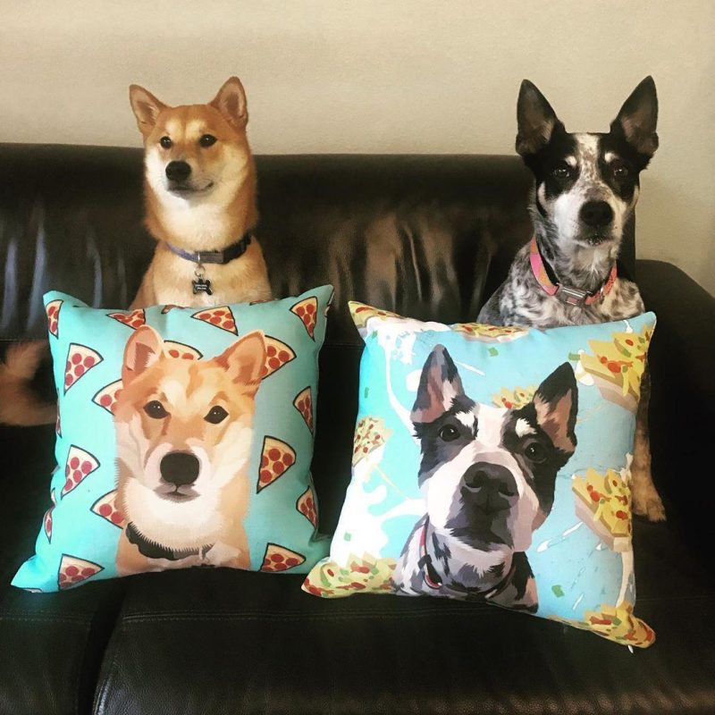 custom pet couch pillow with cover alpha paw 6