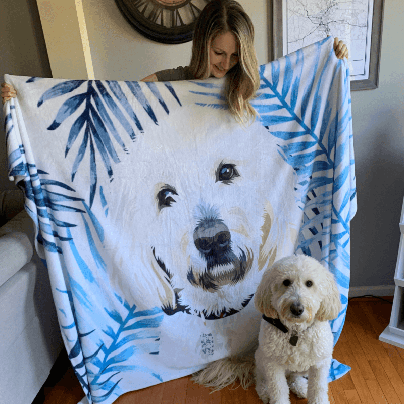 custom pet fleece blanket alpha paw 12