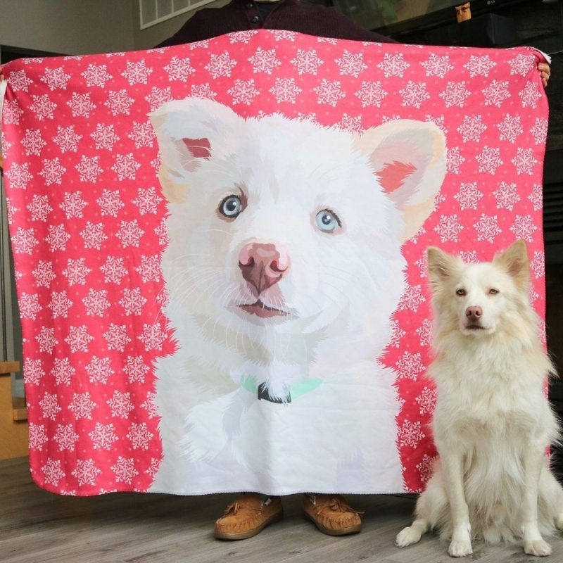 custom pet sherpa blanket alpha paw 5