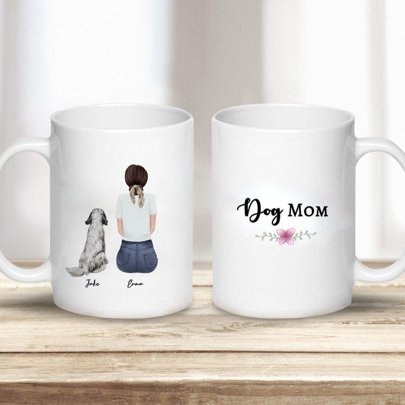 custom printed dog mom coffee mug alpha paw