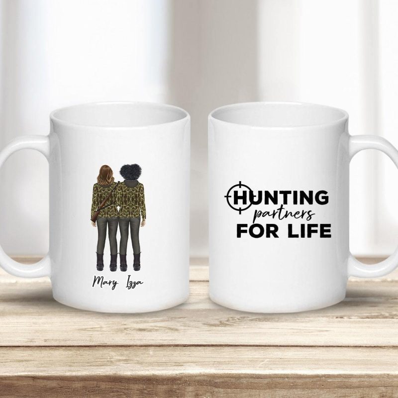 custom printed hunter 2 women coffee mug alpha paw