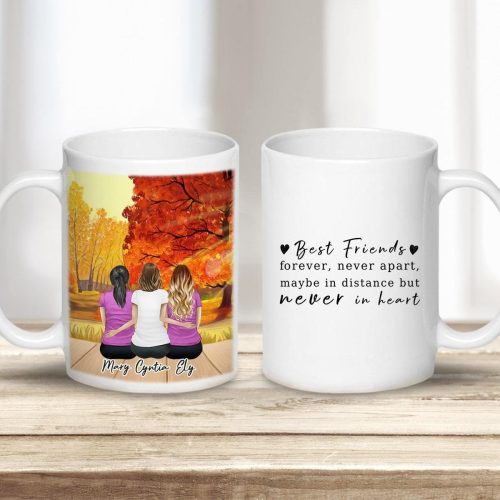 fall personalized best friend or sister coffee mug alpha paw 3