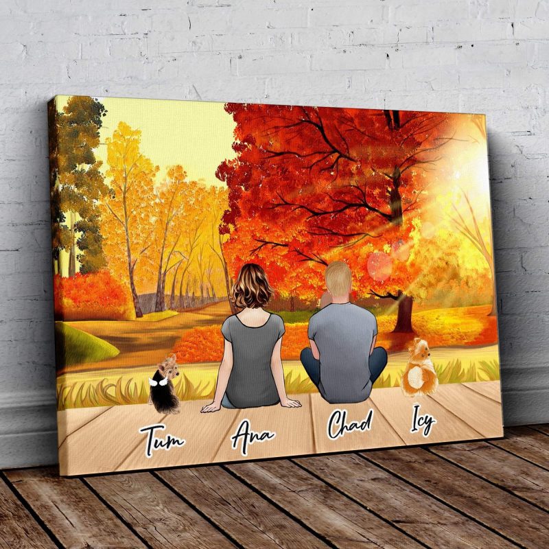 fall personalized pet wrapped canvas alpha paw 1