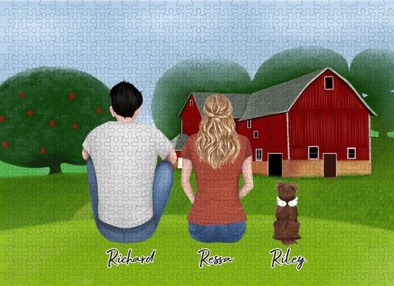 farm personalized pet and owner puzzle alpha paw