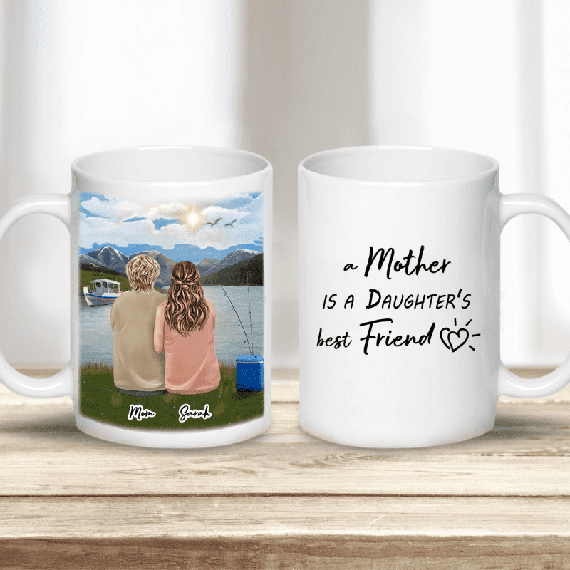 fishing personalized mothers day coffee mug alpha paw