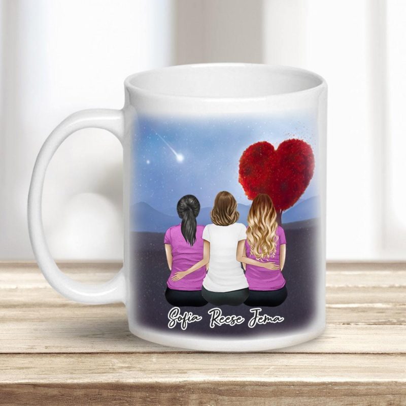 heart tree personalized best friend sister coffee mug alpha paw 1