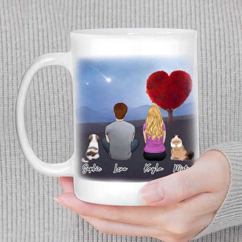 heart tree personalized pet and owner coffee mug alpha paw 1