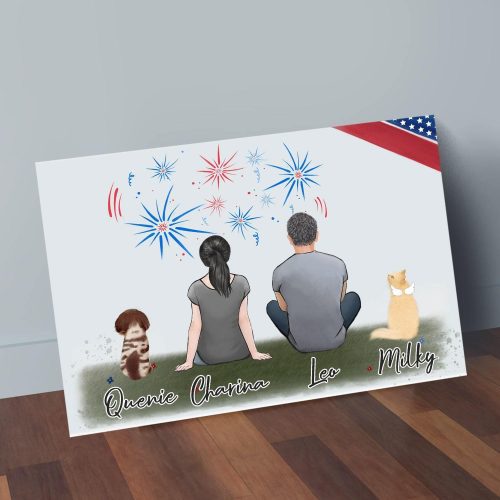 july 4th personalized pet and owner wrapped canvas alpha paw 2