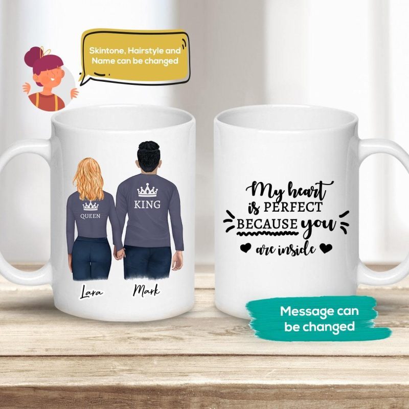 king queen couples mug alpha paw 1