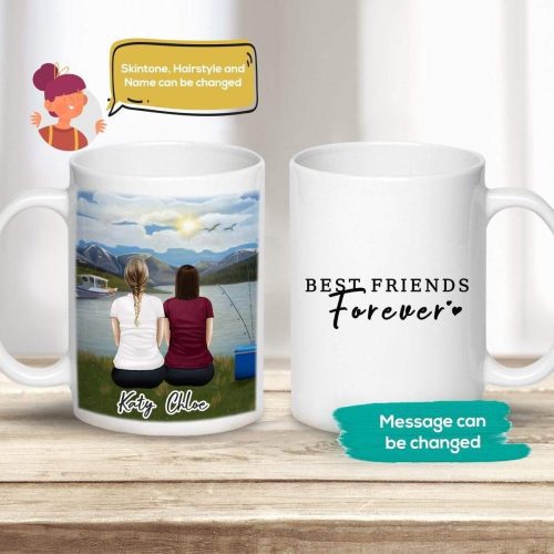 lake and mountain personalized best friend sister coffee mug alpha paw 2