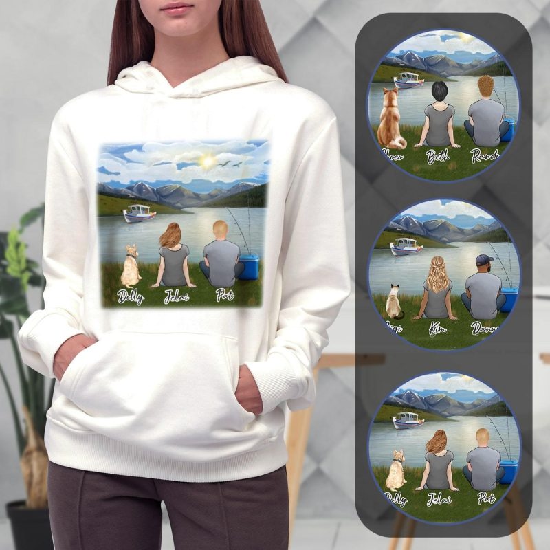 lake and mountain personalized hoodies alpha paw