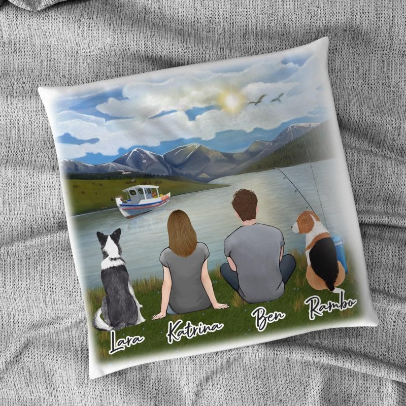 lake and mountain personalized pillow alpha paw