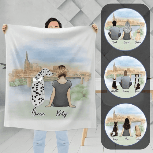 nashville personalized pet and owner blanket alpha paw 2