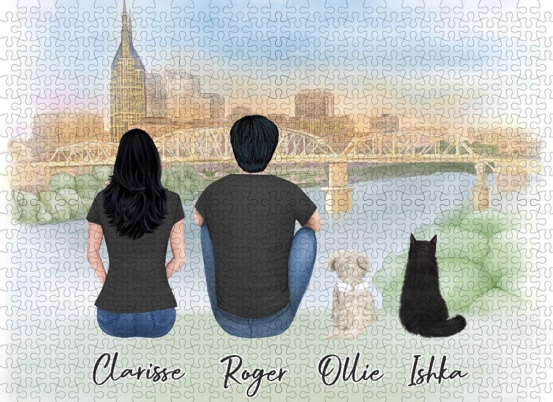 nashville personalized pet and owner puzzle alpha paw