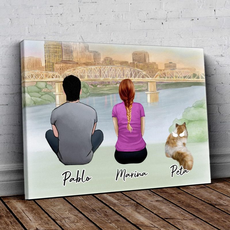 nashville personalized pet and owner wrapped canvas alpha paw 1