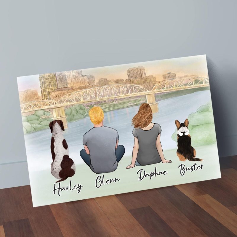 nashville personalized pet and owner wrapped canvas alpha paw 2