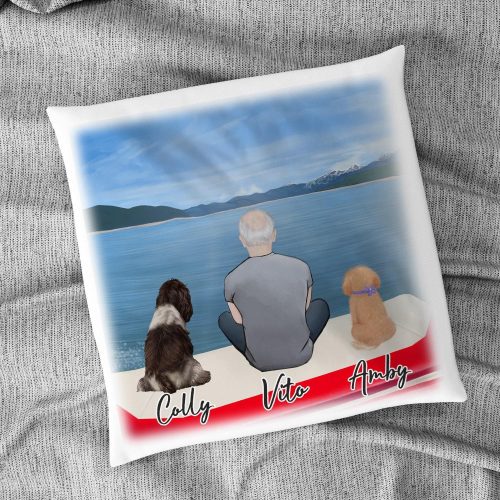 on a boat personalized pet and owner pillow alpha paw 2