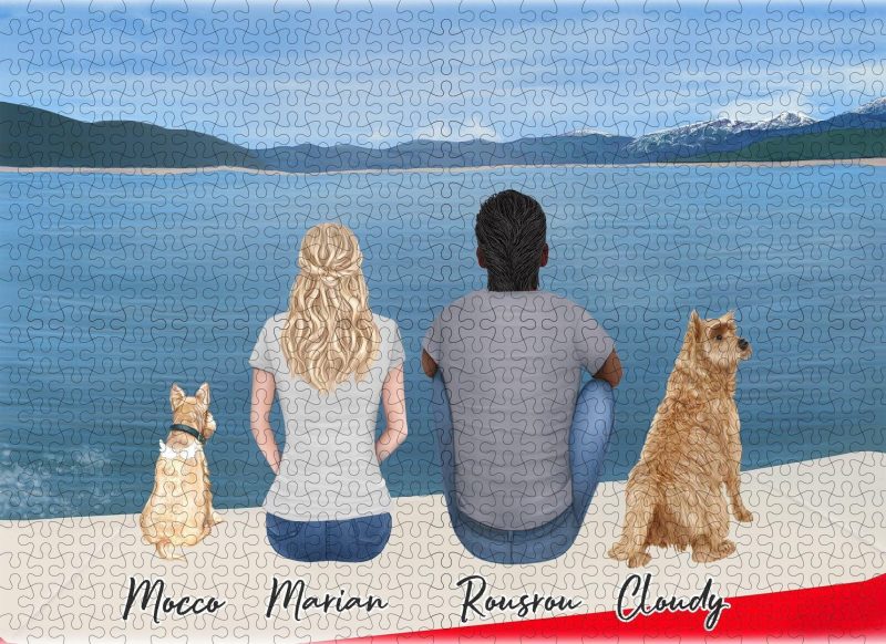 on a boat personalized pet and owner puzzle alpha paw