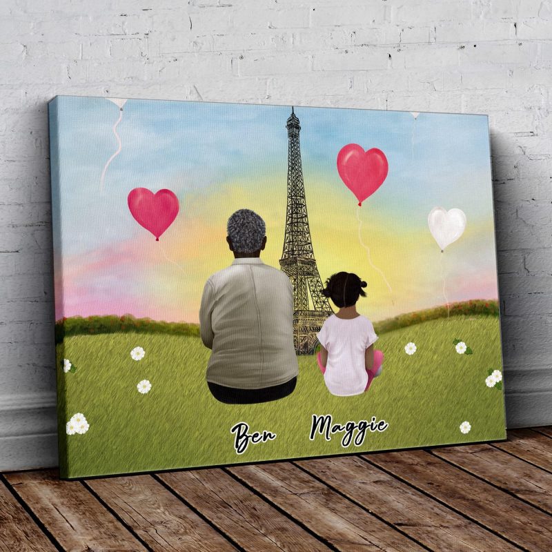 paris personalized family wrapped canvas alpha paw