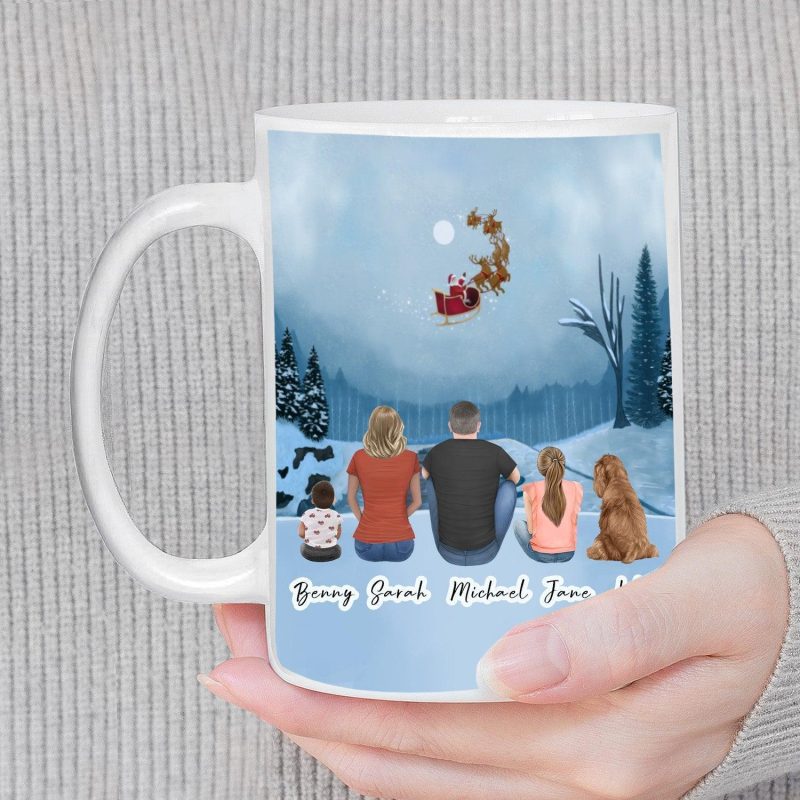 santa claus pet and owner coffee mug alpha paw