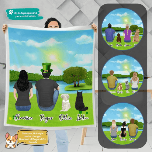 st patrick personalized pet and owner blanket alpha paw 2