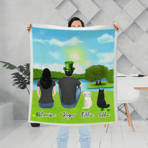 st patrick personalized pet and owner blanket alpha paw 3