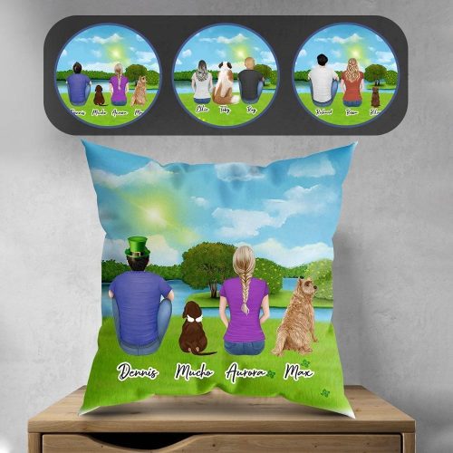 st patrick personalized pet and owner pillow alpha paw 2