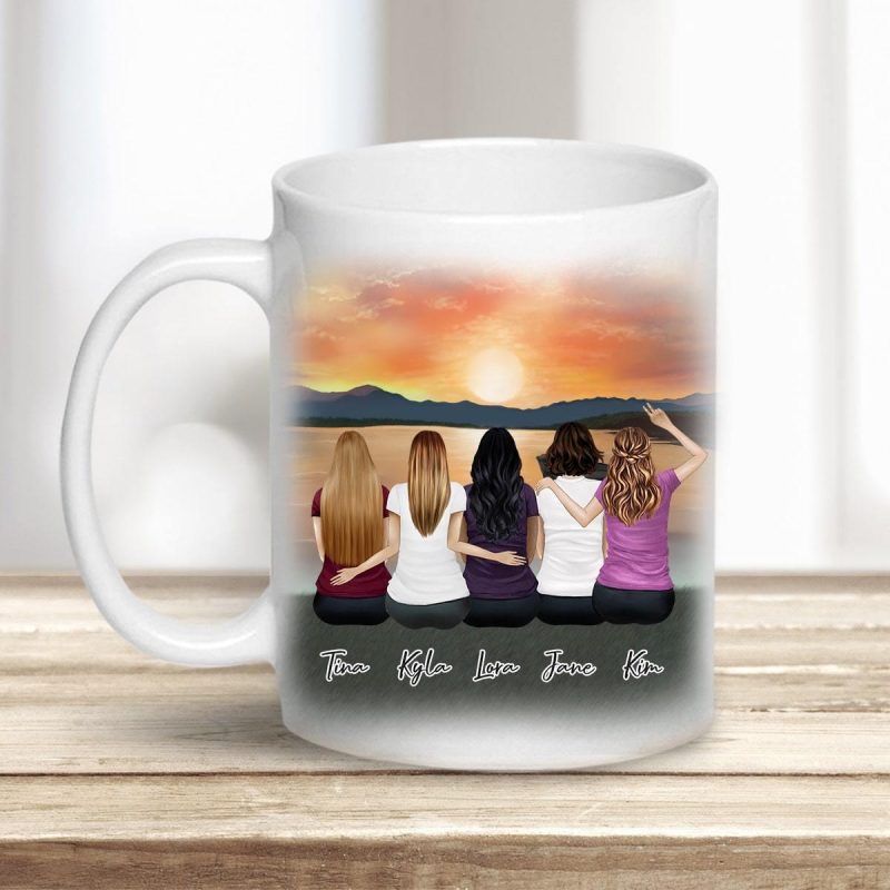 sunset personalized best friend or sisters coffee mug alpha paw 1