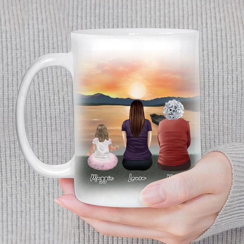 sunset personalized family coffee mug alpha paw