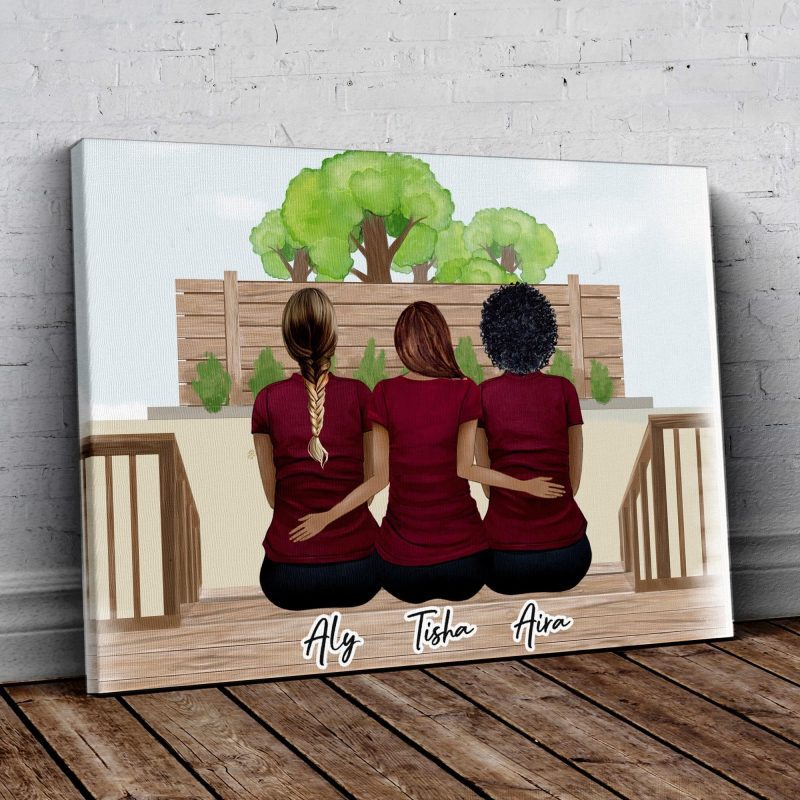 the backyard personalized best friend wrapped canvas alpha paw