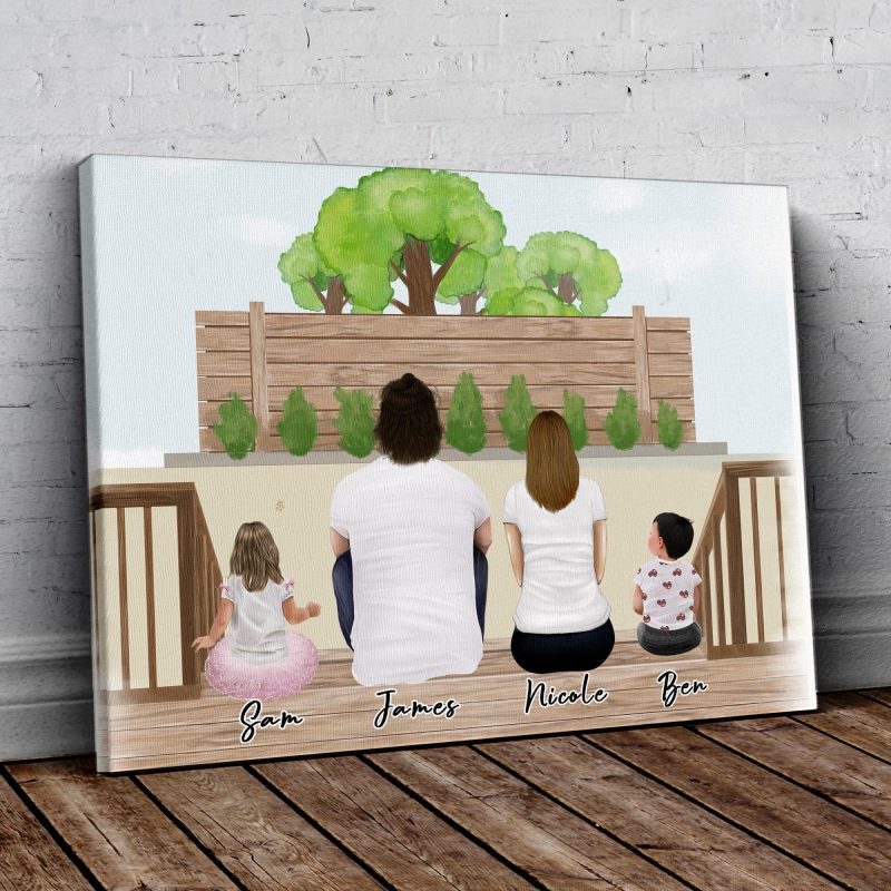 the backyard personalized family wrapped canvas alpha paw