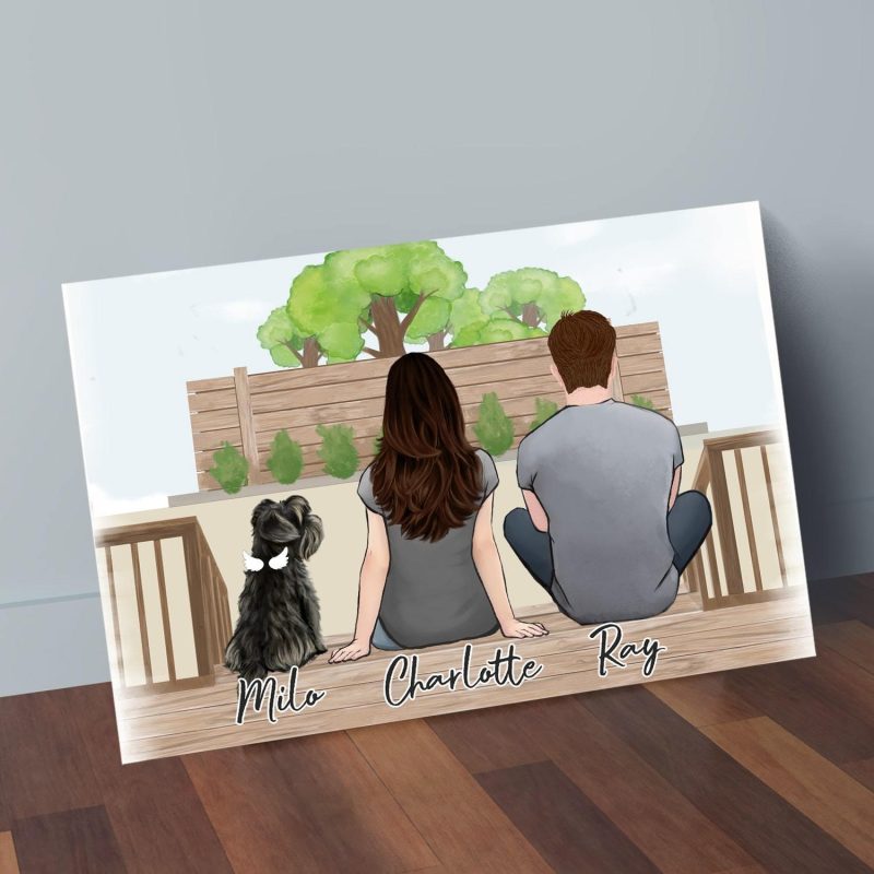 the backyard personalized pet and owner wrapped canvas alpha paw 2