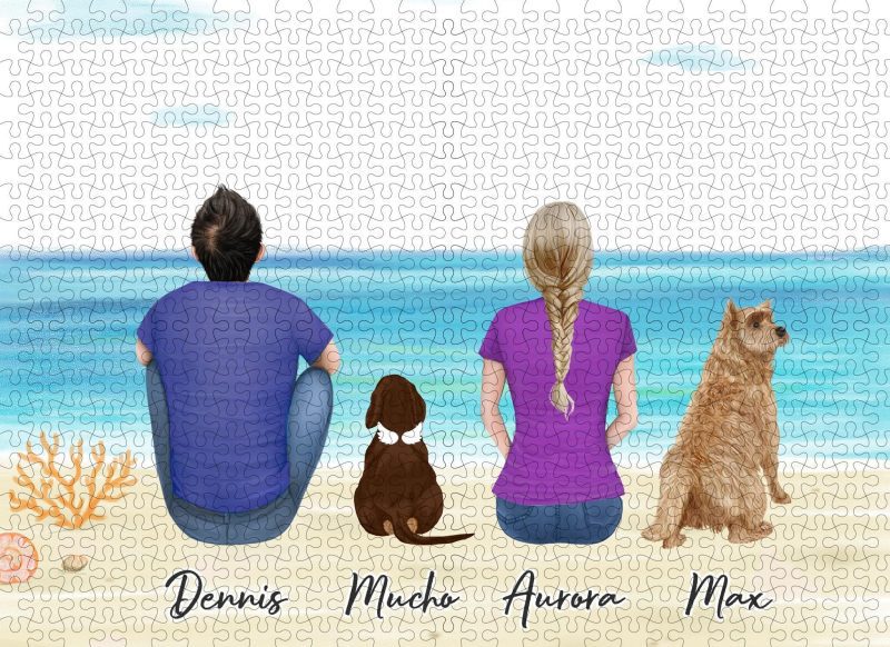 the beach personalized pet and owner puzzle alpha paw