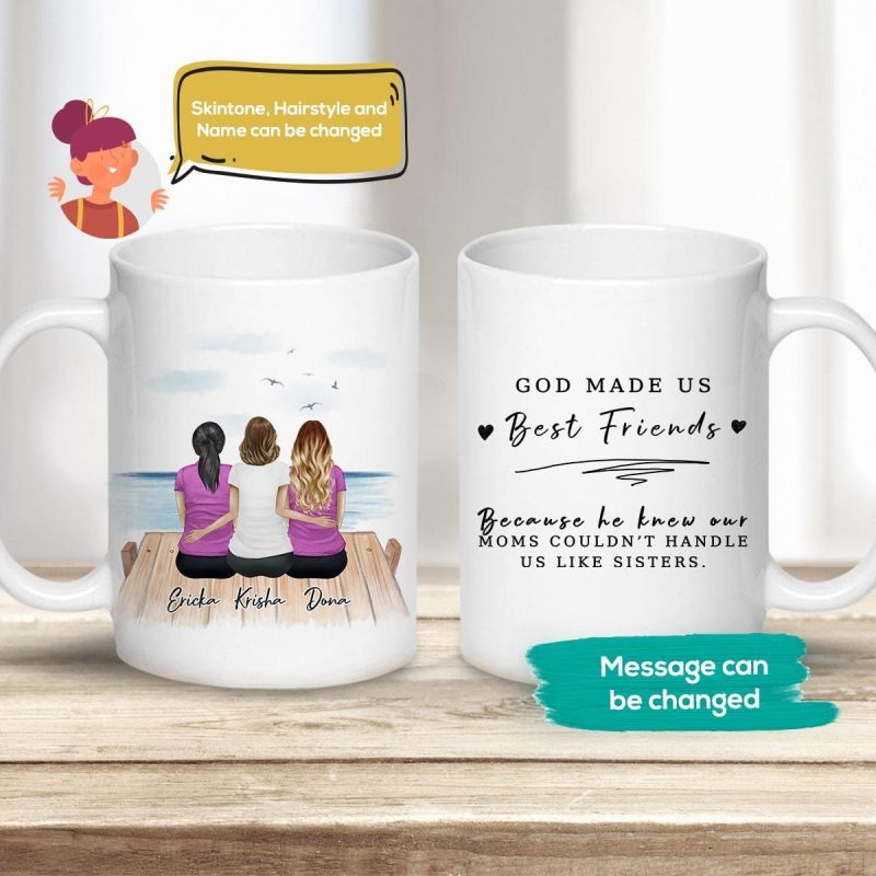 the dock personalized best friend or sisters coffee mug alpha paw 2