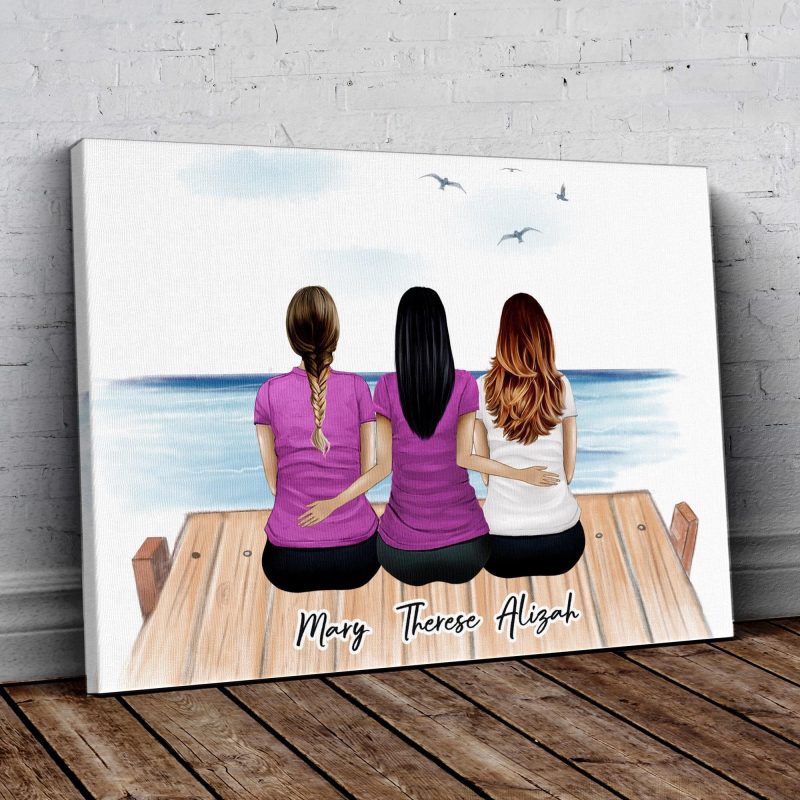 the dock personalized best friend wrapped canvas alpha paw