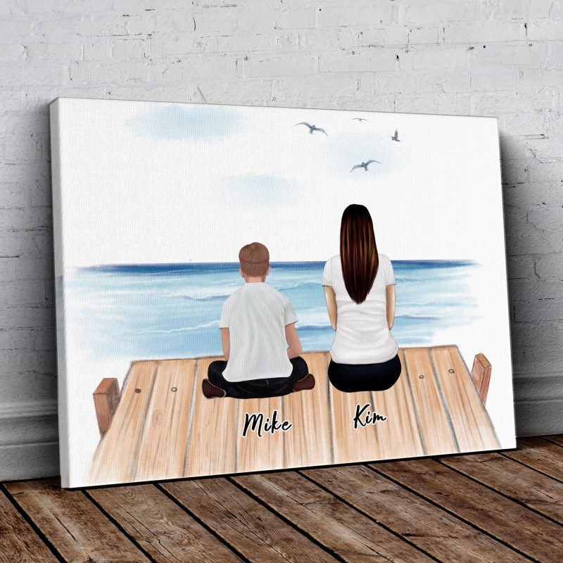 the dock personalized family wrapped canvas alpha paw