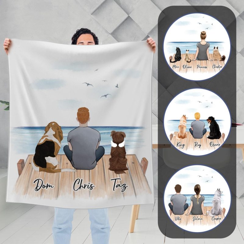 the dock personalized pet and owner blanket alpha paw 1